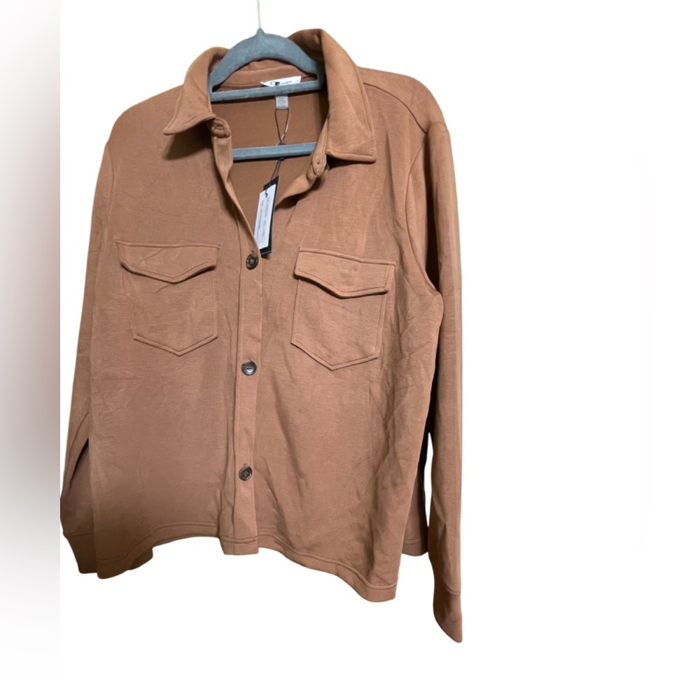 NWT Cable & Gauge Sport Button Front Top Jacket/Top Modal Blend Size Large